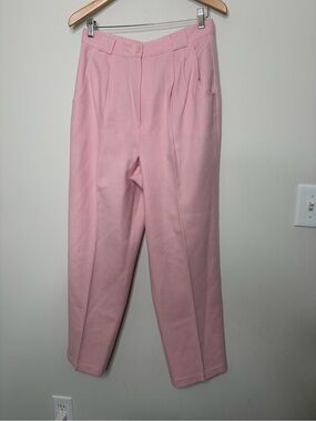 Savanna size 12 100% pure new wool in baby pink. Vintage trousers. Work barbie.